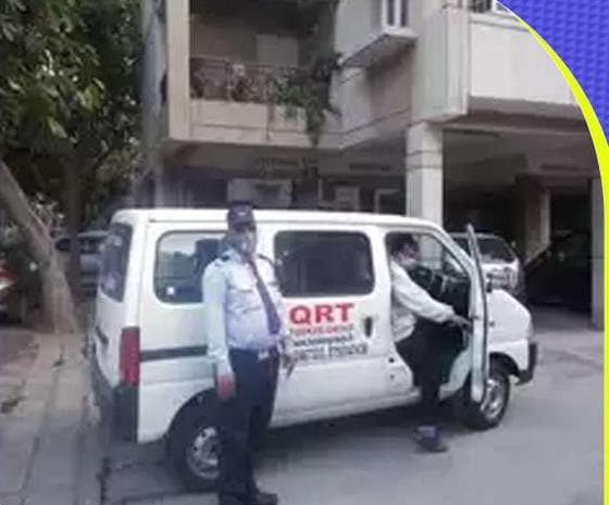 ADS Quick Response Team van with guard